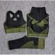 Women's 3pcs Tracksuit Yoga Suit Winter Thumbhole Front Zipper Solid Color Blue Pink Light Grey Nylon Yoga Fitness Gym Workout Cropped Leggings Bra Top Clothing Suit Long Sleeve Sport Activewear